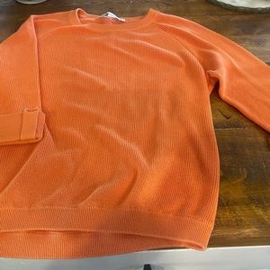 Peach Coral Colored light sweater 3/4 quarter sleeve - New never worn Size XL